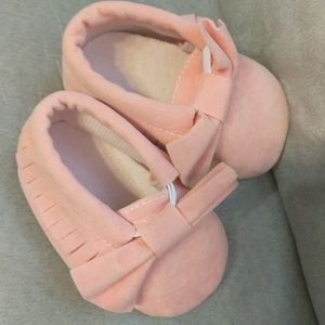Baby pink mocassins